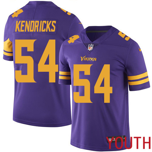 Minnesota Vikings 54 Limited Eric Kendricks Purple Nike NFL Youth Jersey Rush Vapor Untouchable